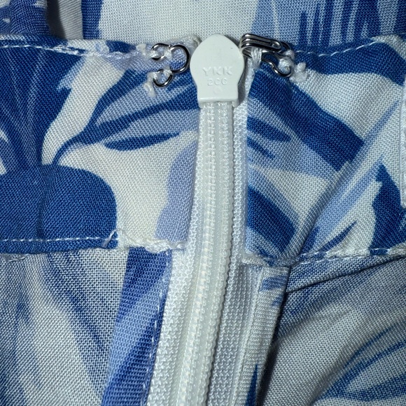 Seven Wonders Kiah Maxi Dress- Blue Floral Tropical cutout Sz XXL 12 - Picture 15 of 16